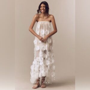 Helsi Athena Strapless 3D Floral High-Low Dress